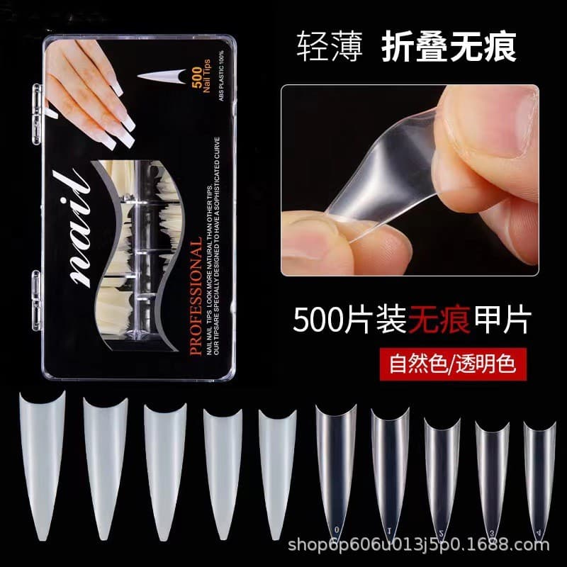 Factory direct sales and foreign trade hot-selling new ghost tip nails long tip nails fake nails 500 pieces French tip nails