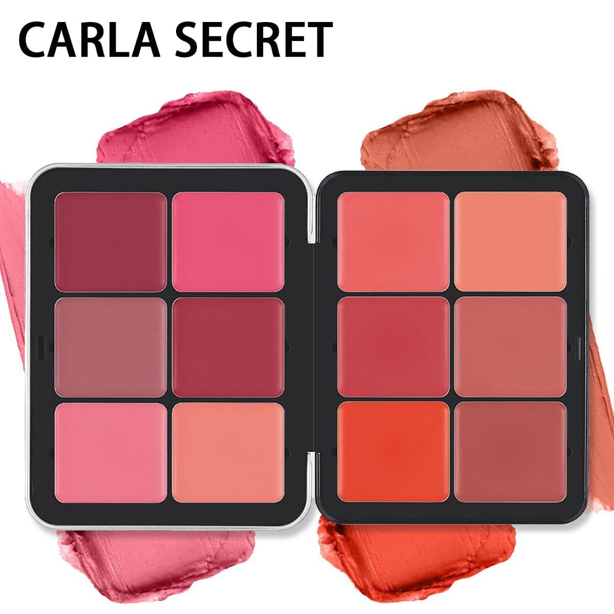Cross-border Temu Amazon 12-color Iron Box Blush Palette Matte Long-lasting Concealing Pearl Shimmer Brightening Multi-color Blush Cream