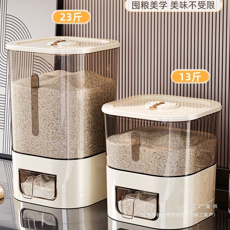 2025 New Sealed Rice Storage Bin for Home, Anti-Insect and Damp-Proof Flour and Grain Container