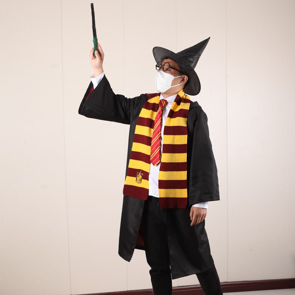 Harry Potter Wizard Robe Cosplay Costume Hermione Clothes Halloween Cape Cloak Children Role Play