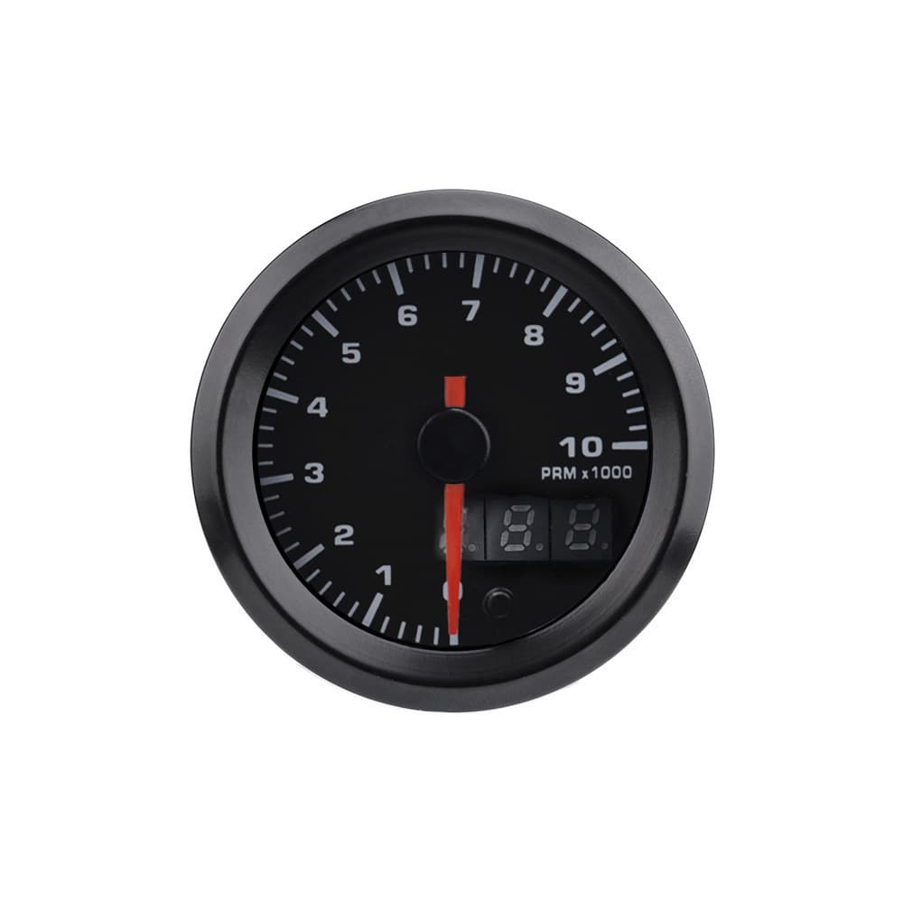 2-inch 12V 52mm black case spiral shell rainbow dual-display car tachometer [Tax included]