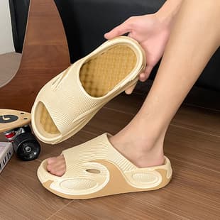 Wholesale Men's Summer New Thick Sole EVA Flip Flops, Outdoor Home Wear, Anti-Slip, Cloud-Like Comfort Sandals
