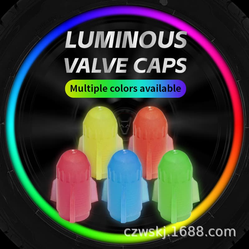 Little Flying Arrow Fun Glow in the Dark Valve Caps Car Tire Valve Stem Caps Motorcycle Valve Core Luminous Valve Caps