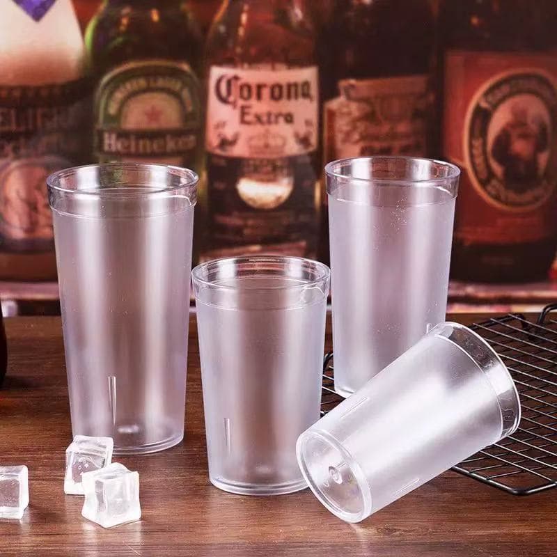 American Acrylic Water Cup Transparent Cold Drink Restaurant Bar Food Grade Shatterproof Beverage Beer Cup Plastic Heat Resistant
