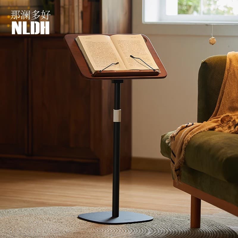 Multifunctional Floor Reading Stand, Adjustable Book Rack Extendable Children's Vertical Picture Book Writing and Book Holder with Desk Bag