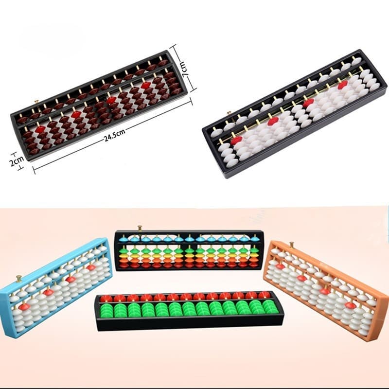 Second grade abacus mental abacus for primary school students classroom practice, ABS plastic 13-speed metal liquidator