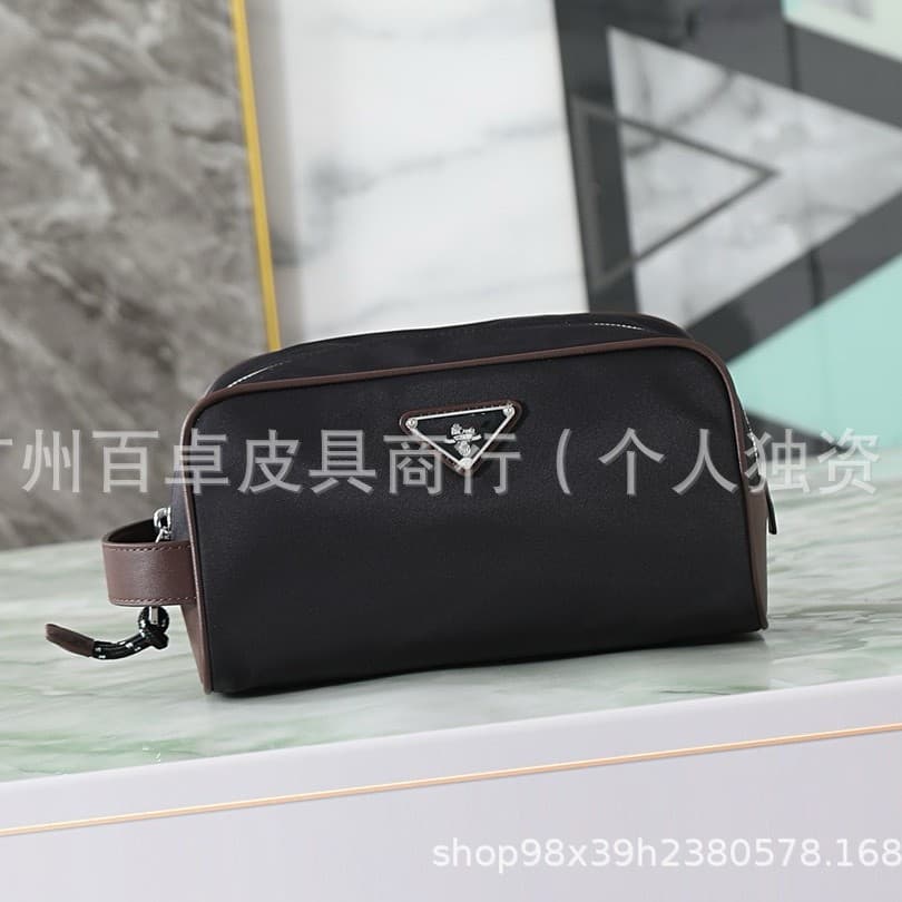 Prada Men's Nylon Camera Bag Crossbody Sling Bag for Cross-Border Trade Color-Block Versatile Fashionable Minimalist