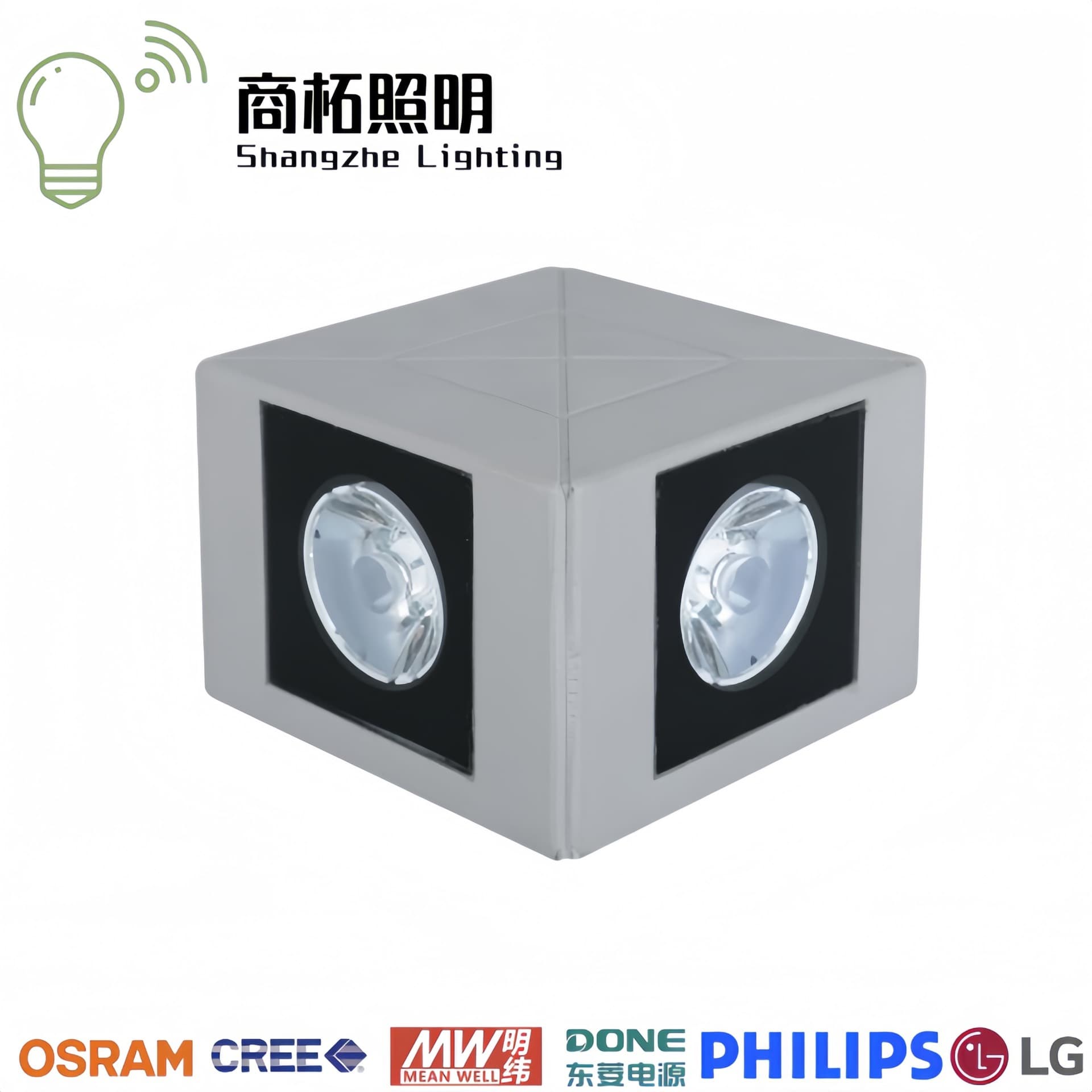 Factory Direct 12W 24W Outdoor Waterproof LED Square Cross Star Light Beam Cross Star Wall Light