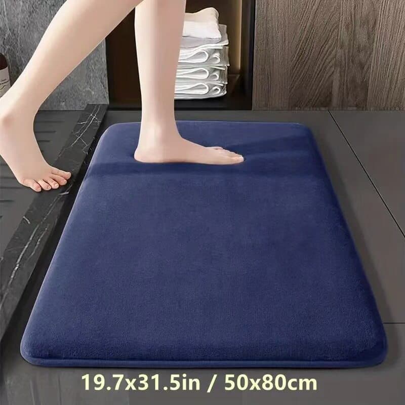 Cross-border Solid Coral Fleece Bathroom Floor Mat, Non-slip Entrance Mat, Quick-dry Absorbent Door Mat for Amazon