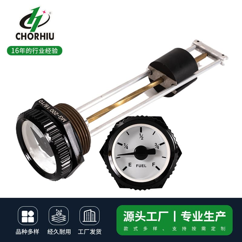 Pointer-type diesel base tank mechanical oil level gauge with on-site display, 6-hole flange