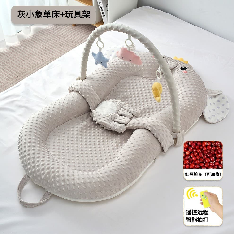 In-Bed Bassinet for Newborns, Anti-Startle Fall Prevention Tool, Baby Anti-Spit-Up Sleeping Bed, Soothing Anti-Pressure Incline Nest