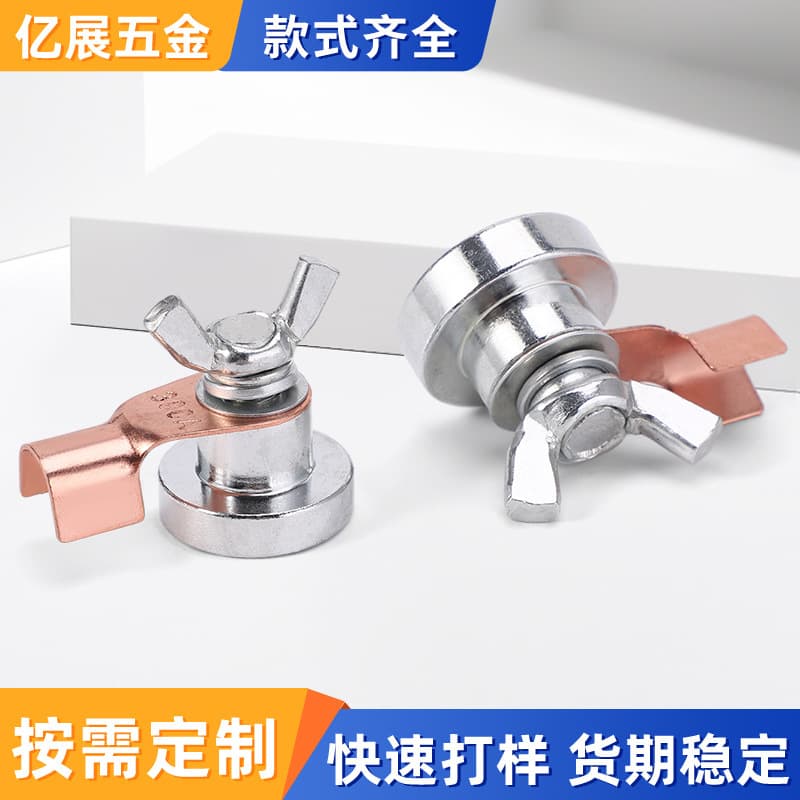 Strong Magnetic Welding Ground Clamp Tool, Heavy-Duty Magnet Ground Cable Clamp for Manual Welding, Burn-Resistant Welding Machine Ground Clamp