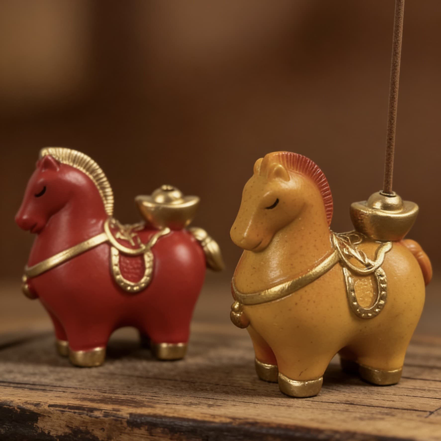 2026 new year of the horse, you will soon have money, tea pet incense stick, incense holder, handmade Chinese style creative pony incense stick, diffuser