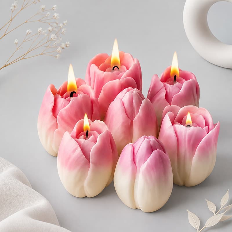 Tulip Candle Silicone Mold DIY Aroma Stone Tulip Plaster Decoration Gift Mold