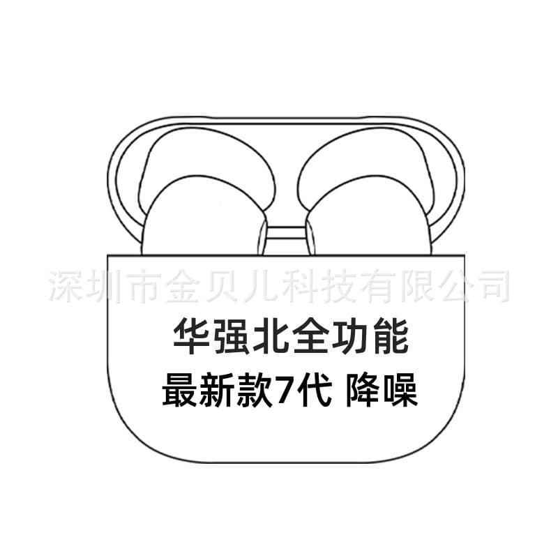 New 7th Gen Noise Cancelling Air Wireless Pods 4 Bluetooth Earbuds Full Function Ear Detection Ultra Long Battery Life In-Ear 7th Gen
