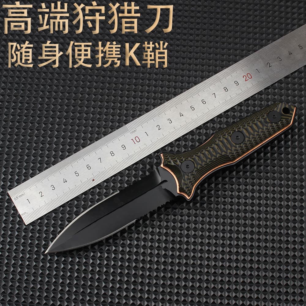 New Hot-Selling Outdoor Straight Knife, Full Tang, Sharp, for Camping, Hiking, Mountaineering, Survival Knife with K-Sheath