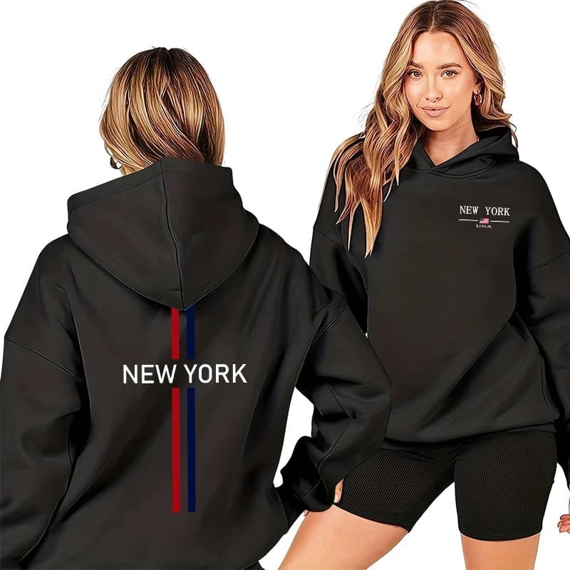 Dark Sweatshirt Women's Hoodie Goth Couple Harajuku Large Size Letter Print Hooded Sweatshirt