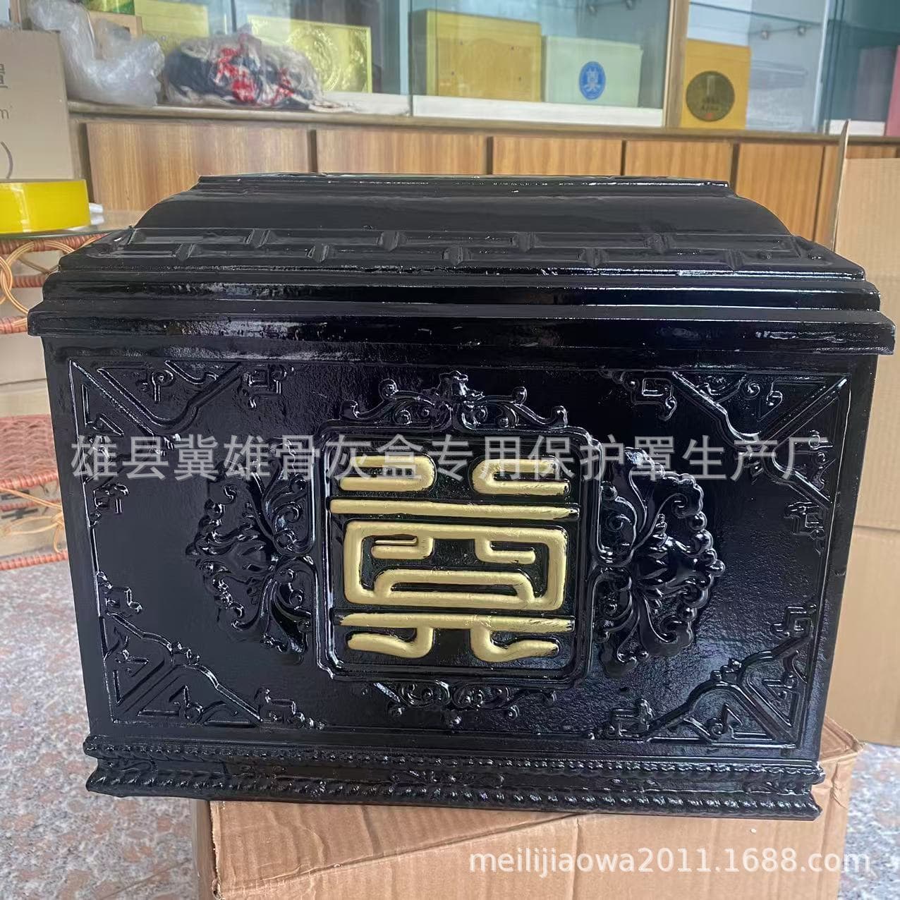 Special size coffin, protective cover for cremated remains urn, moisture-proof box, funeral supplies, coffin for cemetery use.