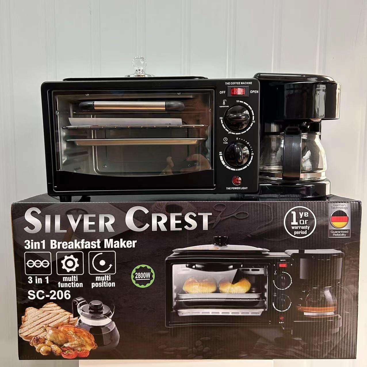 Home Use Electric Bread Toaster/Sandwich Maker - Multifunctional Appliance for Baking and Grilling Bread