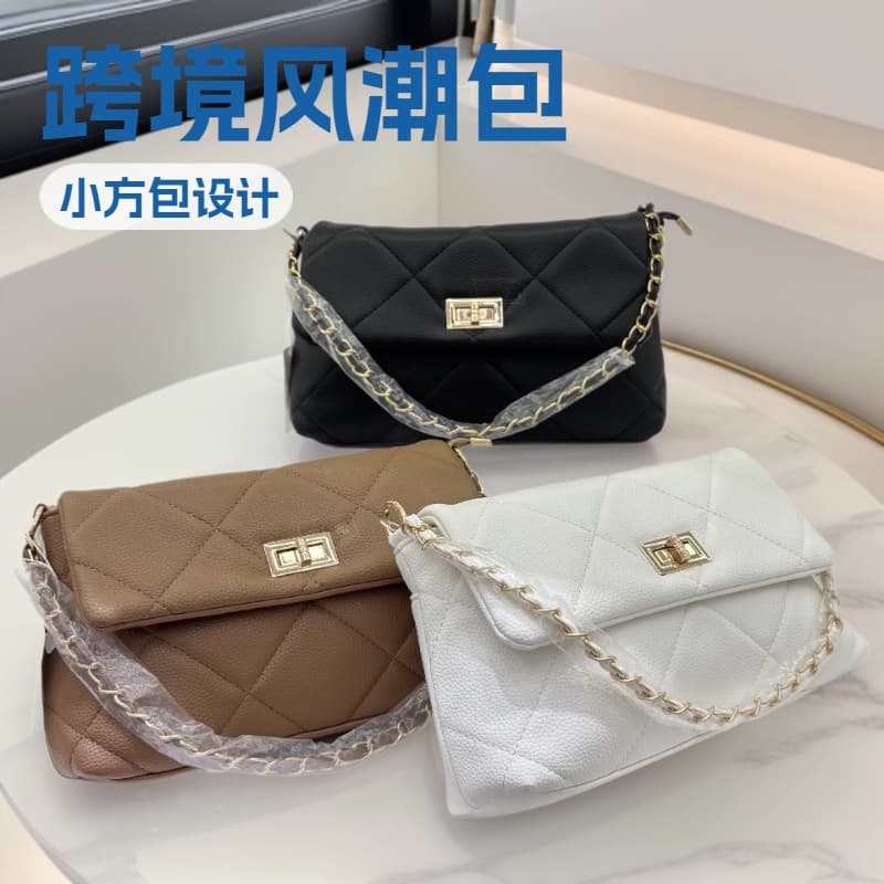 Foreign Trade Bestseller European and American Windmill Diamond Chain Bag Small Square Bag Cloud Single Shoulder Crossbody Handheld Handbag for Women