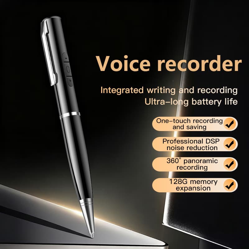 High-Definition Voice Recorder Pen for Business Meetings and Student Lectures, Portable MP3 Player with Noise Reduction and Large Capacity
