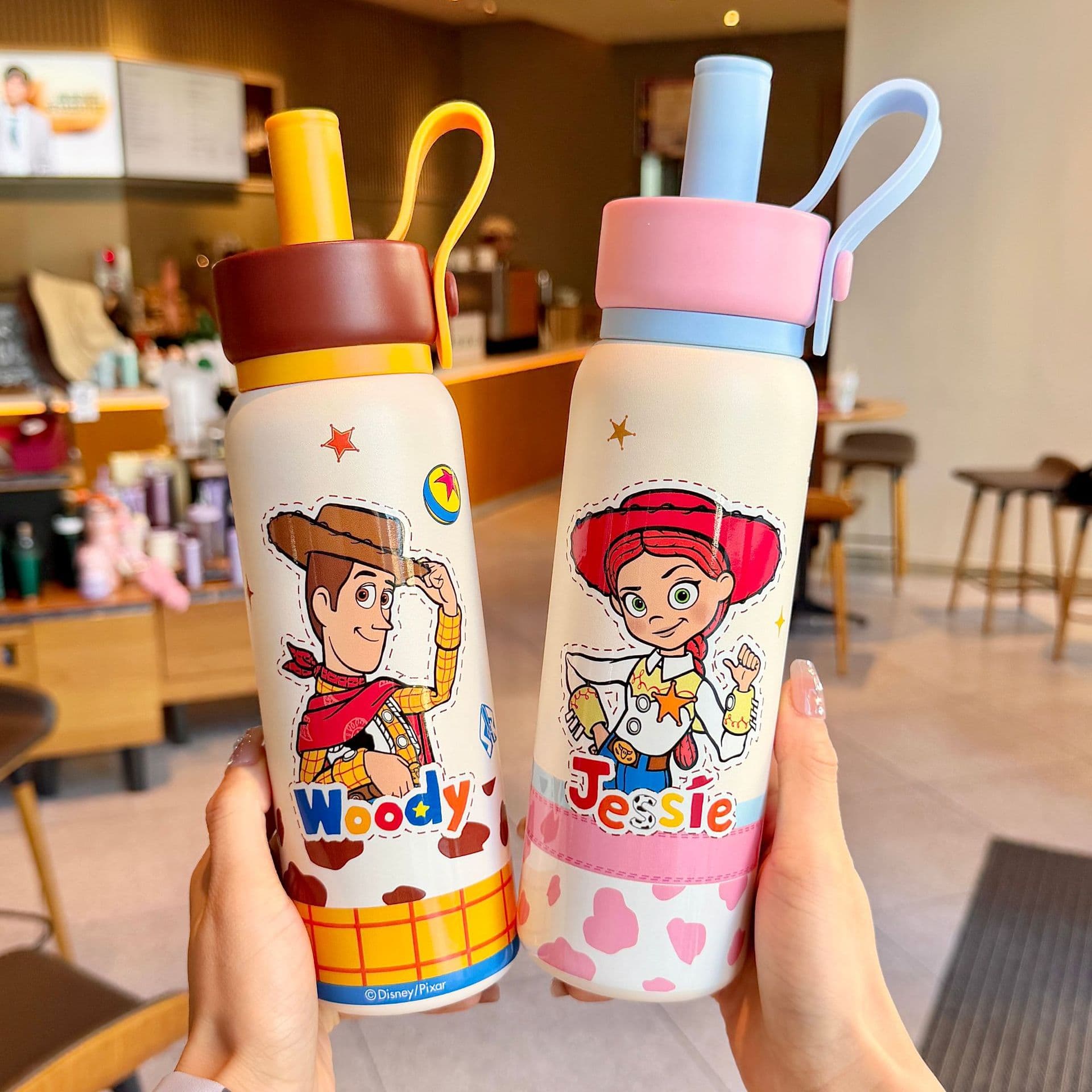 Toy Story Woody Trace children's thermos cup for girls to go to school special straw cooling cup for girls water cup