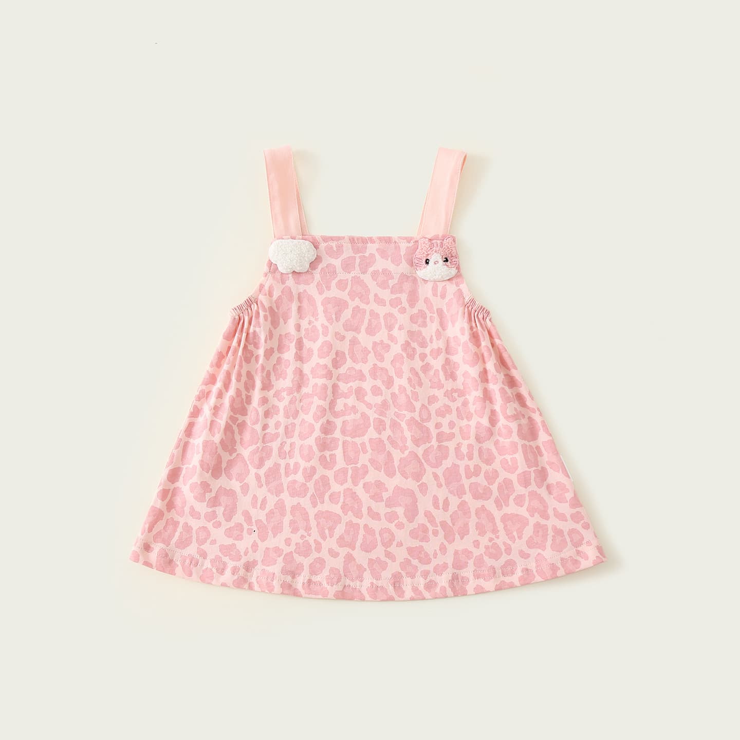 Baby Girl Dress Trendy Leopard Print Princess Dress Toddler Strappy Cartoon Summer Vest Dress Cute