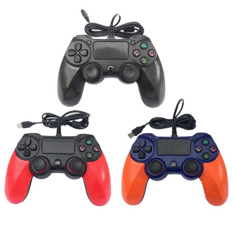 Game Controller Manufacturer P-4 Wired Controller for PC Computer USB Plug-and-Play with Vibration and Motion Sensing
