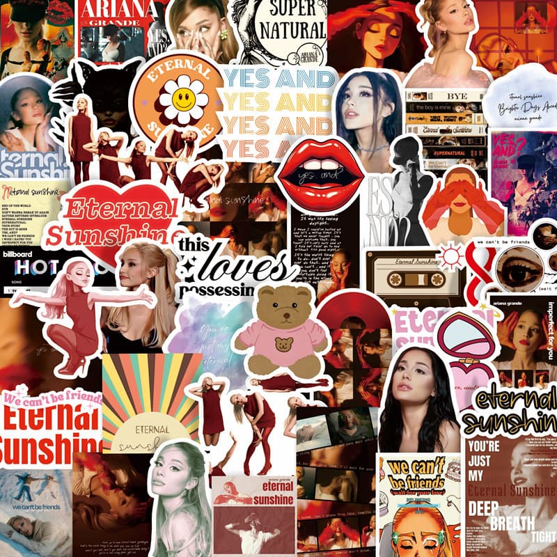 100 Pieces of Ariana Grande Exquisite Journal Stickers for DIY Diary and Phone Decoration