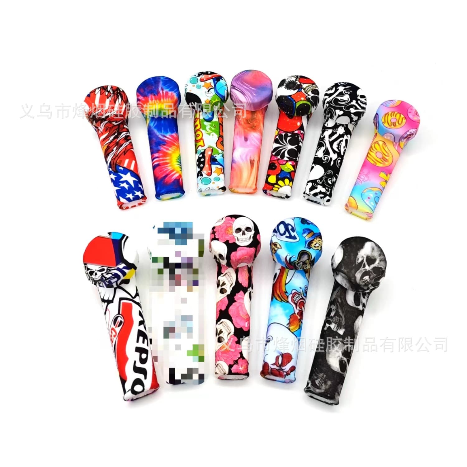 Factory Direct Silicone Pipe Water Transfer Printing Pipe 3.5 Inch Stainless Steel Bowl Silicone Pipe