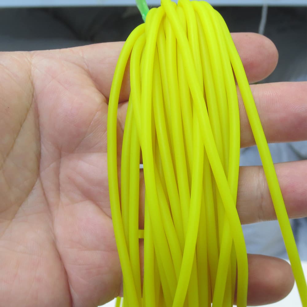 2.8mm High-Elasticity Latex Rope Fluorescent Yellow 5-6x Stretch Fishing Tennis Training Elastic Cord