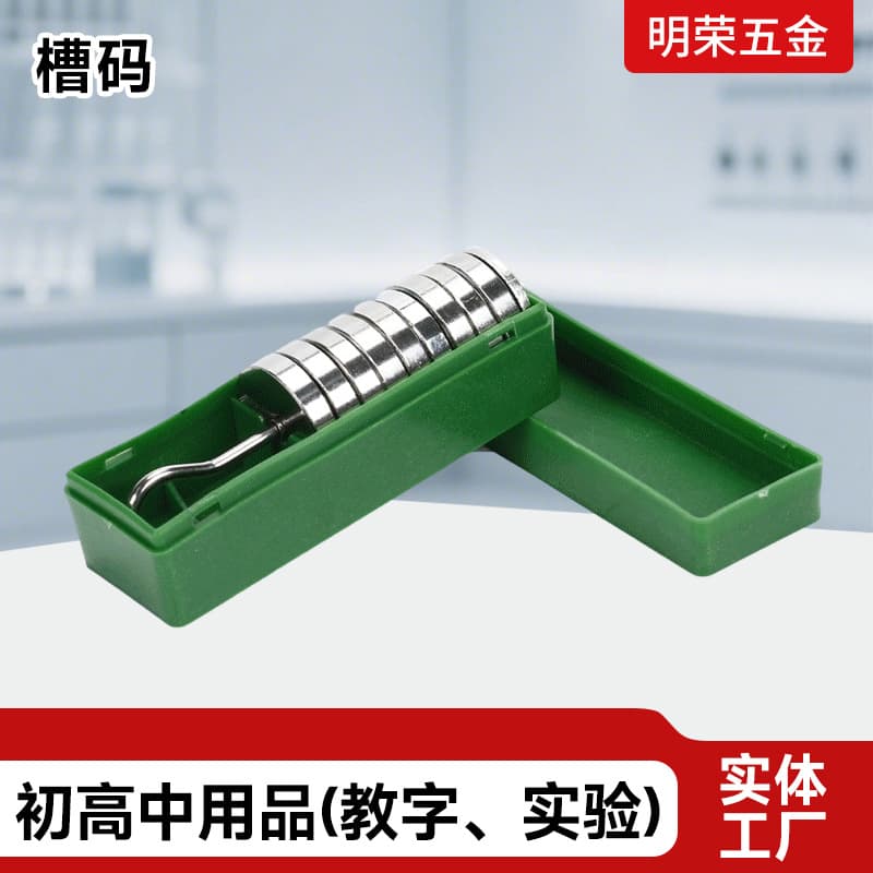 Metal Hooked Slotted Weights 10g x 10 Set for Middle and High School Physics Experiments Teaching Equipment
