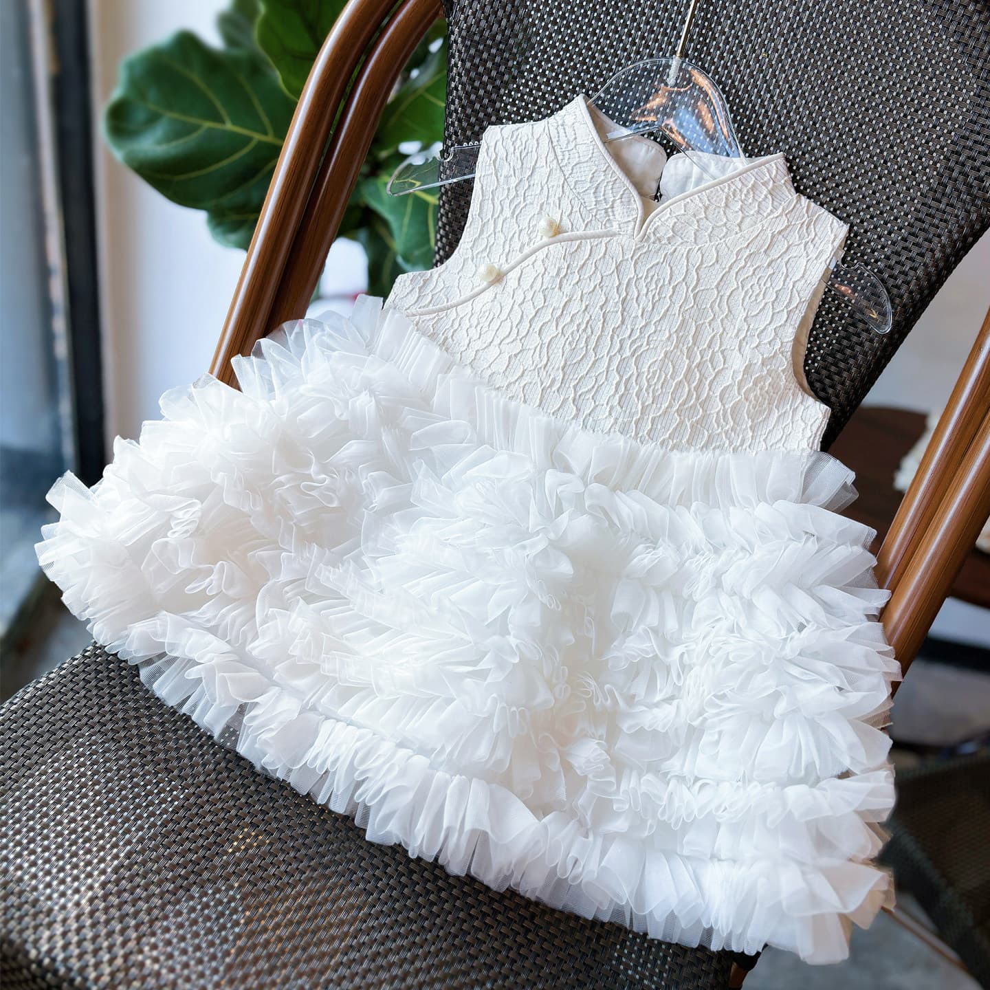 Girls One-Year-Old Gown 2026 New High-End Sense Dress Stylish Fashionable Children's Princess Dress Baby Girl Summer Clothes