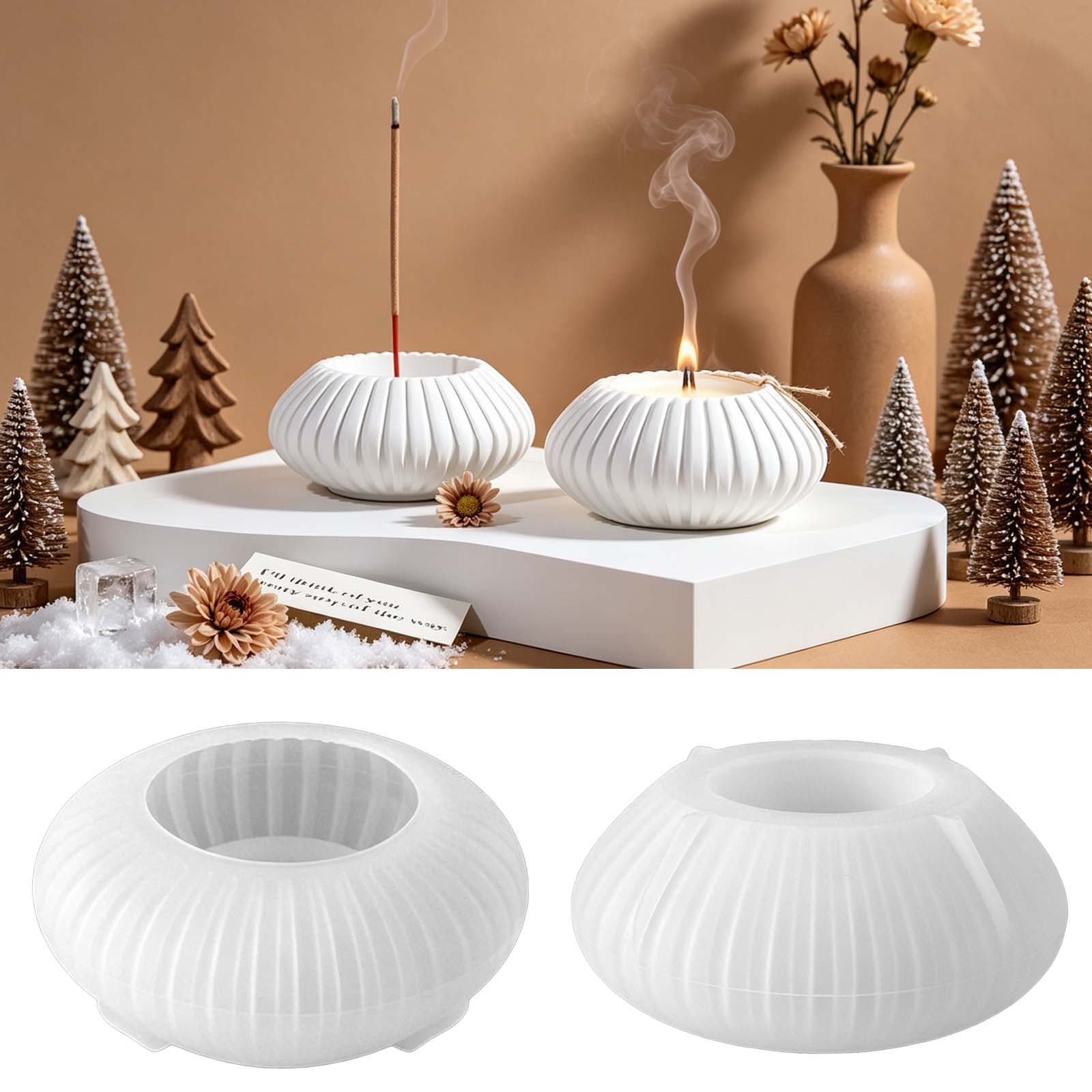 DIY Epoxy Resin Mold Sphere Incense Stick Holder Aromatherapy Candle Stand Silicone Mold Candle Gypsum Mold Cross-border