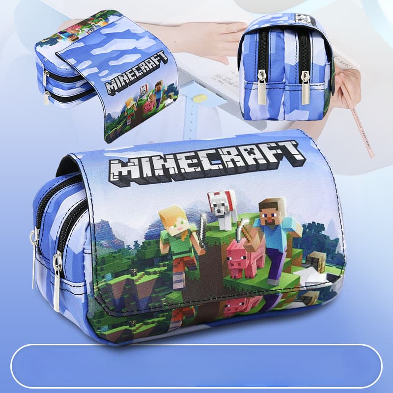 Spot Year Minecraft Primary School Student Minecraft Pen Bag Pencil Box Stationery Box Hot Selling
