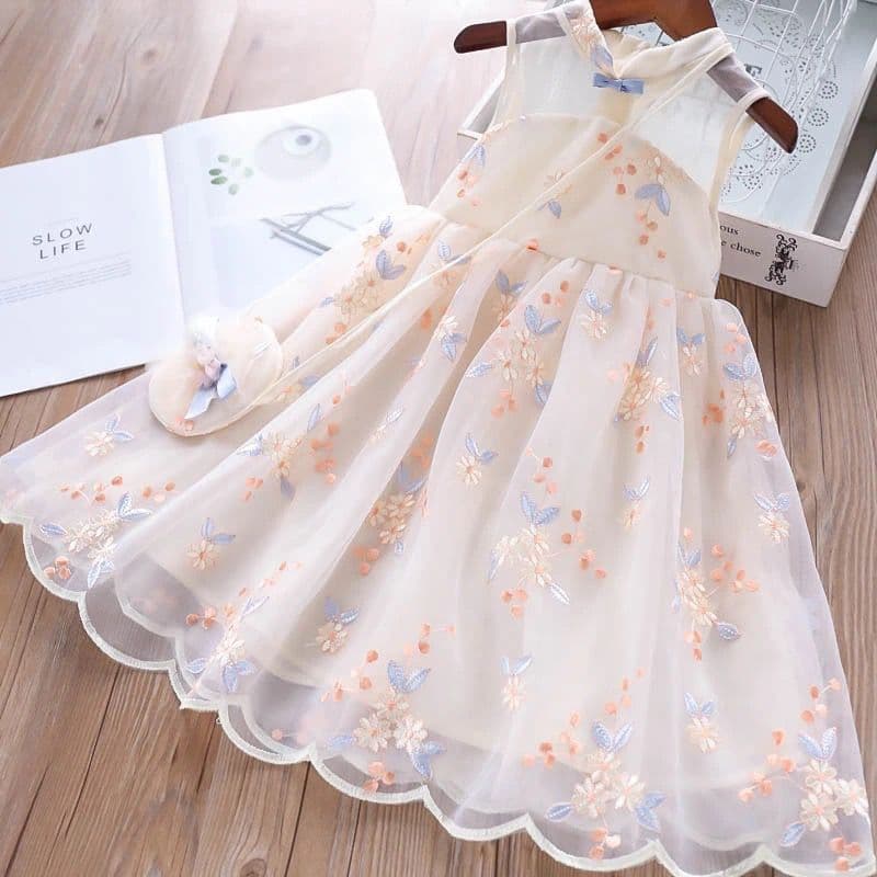 Girls Summer Dress New Fairy Princess Dress Mesh Skirt for Kids Trendy