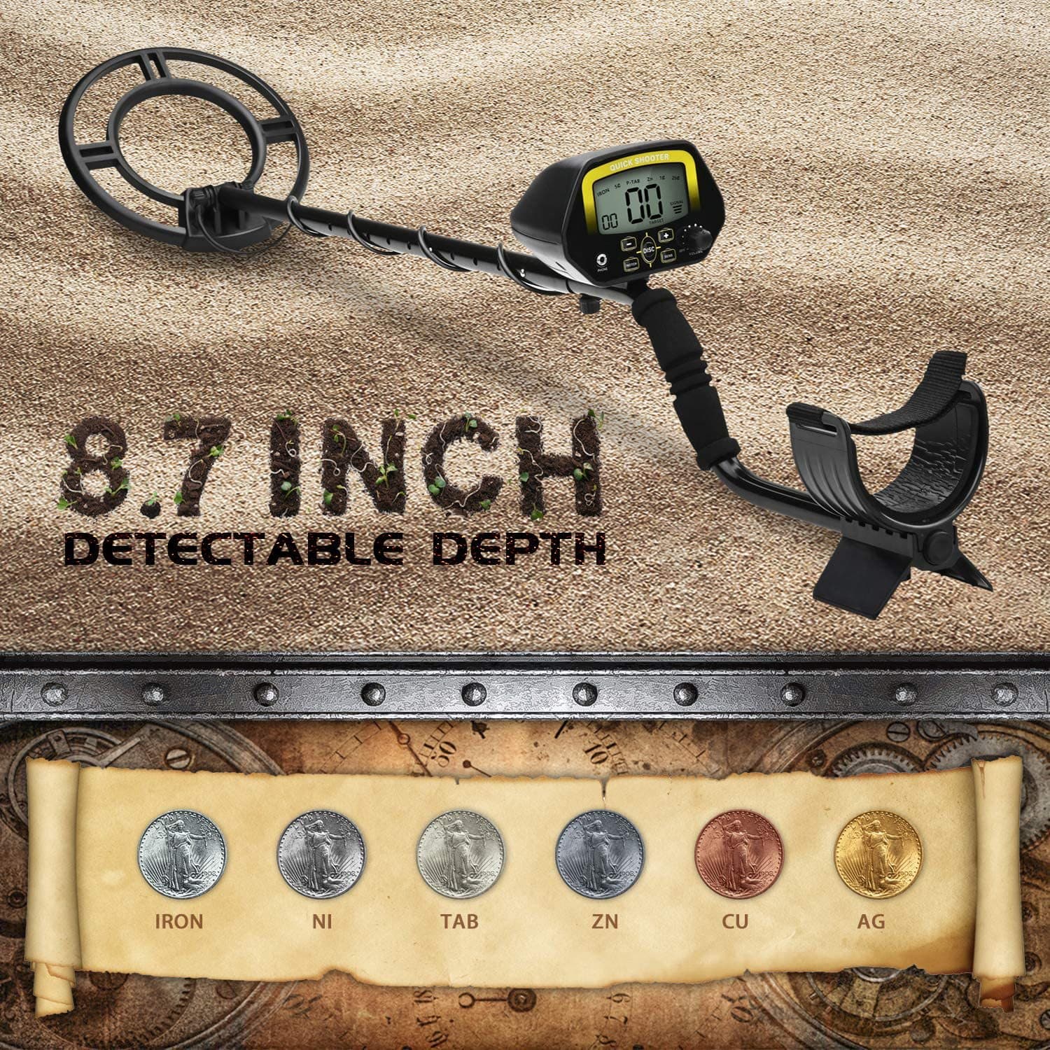 MD-3030 Factory Stock Underground Metal Detector, MD3030 Treasure Hunting Tool, High-Precision Archaeological Detector