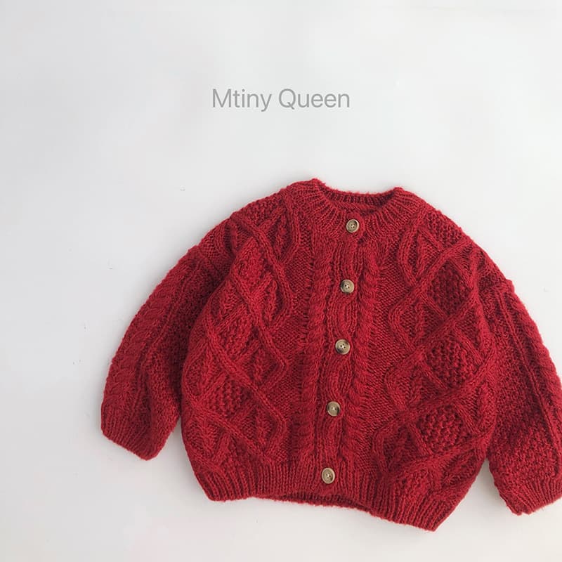 Love this red~ Korean-style New Year Children's Sweater, Christmas Winter Unisex Baby Cable Knit Cardigan Fashionable