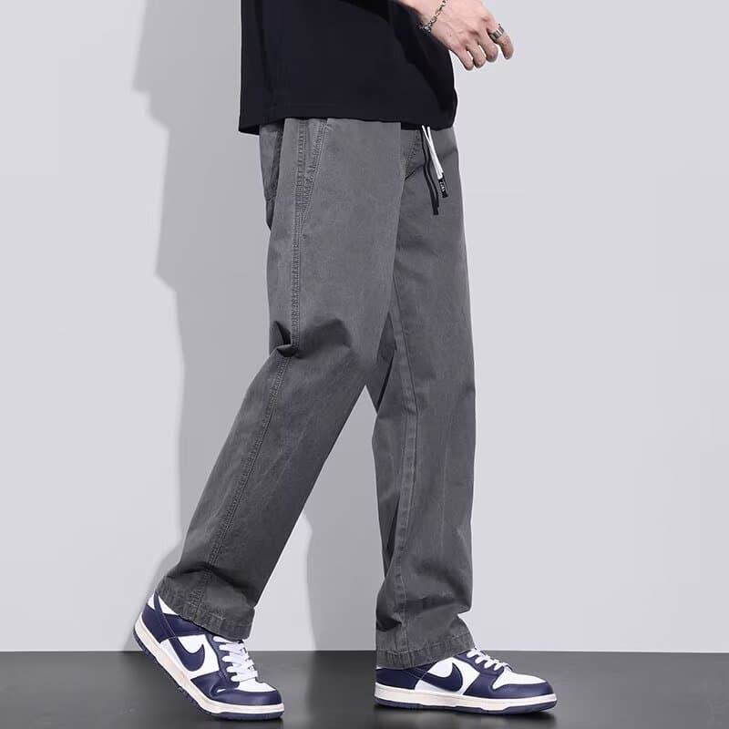 Factory direct sales men's casual pants spring and summer loose straight Japanese wide-leg workwear men's American retro casual pants