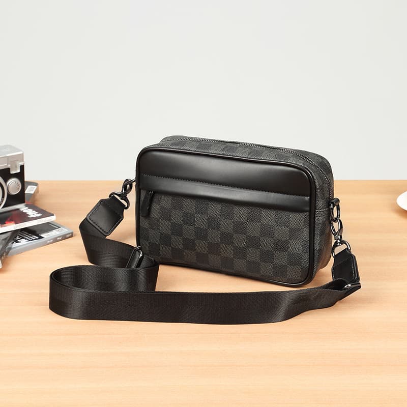 2026 New European and American Cross-Border Handheld Business Leather Shoulder Bag Crossbody Bag Sports Casual Bag Factory Direct