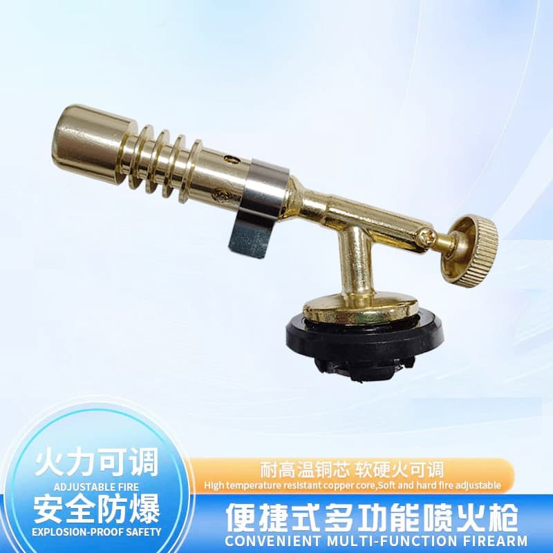Butane Gas Cartridge Flame Gun for Baking, Pig Hair Burning, High-Temperature Welding, Brass Dragon-shaped Welding Torch, Multi-functional Flame Gun