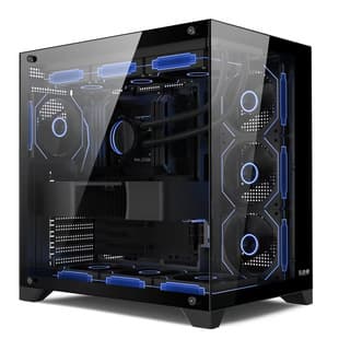 Cross-border Seaview Room PC Case ATX Pillarless Desktop Case Internet Cafe E-sports Gaming Case Side Transparent USB 3.0