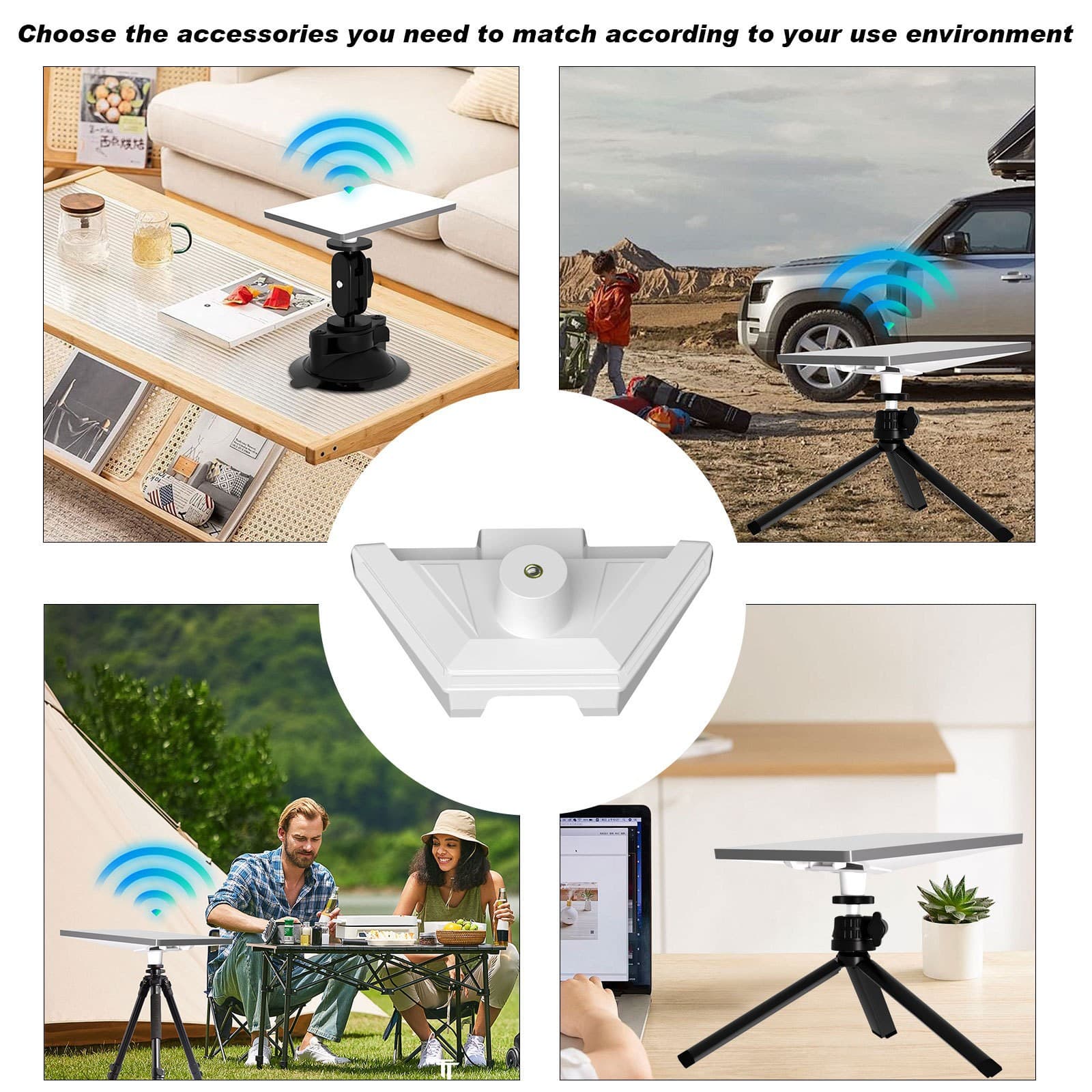 Cross-border Hot Mini Mount 1/4 Screw Thread Suitable for Tripod, Router Receiver Mini Mount