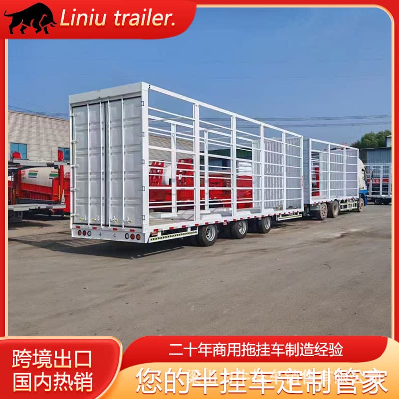 14-meter skeleton box semi-trailer with side curtain, cross-border sales of curtain-type container semi-trailers