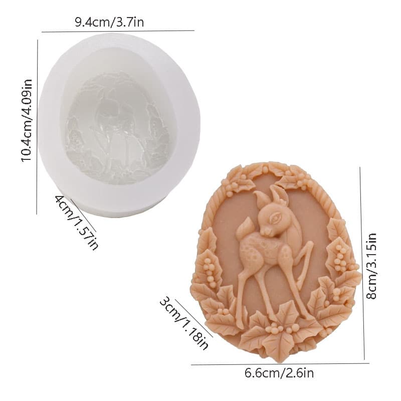 Handmade Soap Silicone Mold, Soap Mold, Candle Mold, Ice Sculpture Mold, Sika Deer Chocolate Silicone Mold