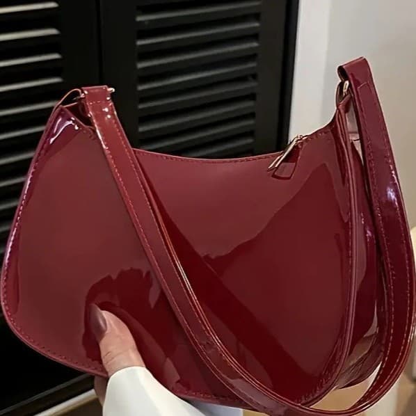 Solid Color Small Square Bag for Fall/Winter, Shoulder Bag, Underarm Bag, Handbag for Women, Trendy Design, Niche Commuter Style
