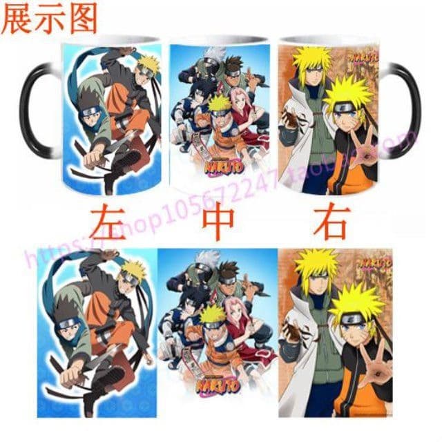 Naruto Cup Naruto Sasuke Kakashi Creative Anime Merchandise Ceramic Color-Changing Mug