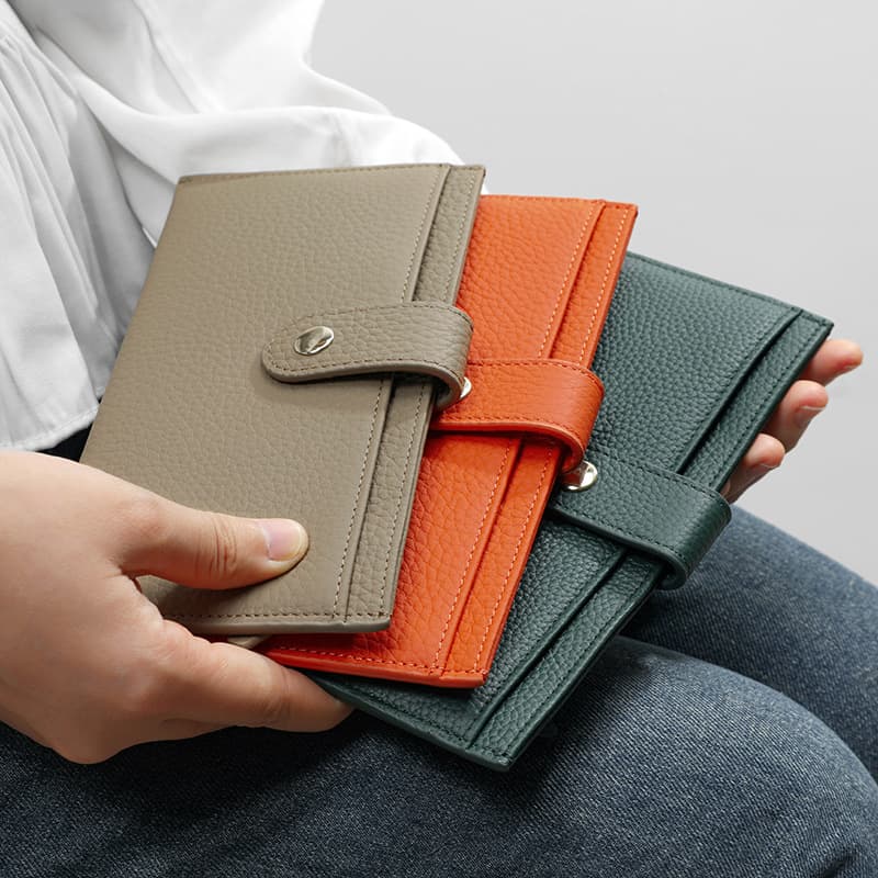 New Leather Ladies Wallet 6 Card Cowhide Ultra-Thin Long Clip Outside with Independent Change Bag Manufacturers Wholesale