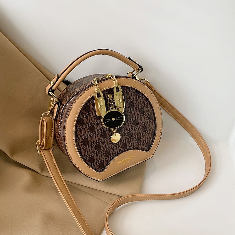 2026 New Fashion Retro Casual Textured Handbag, Trendy Versatile Round Shoulder Bag
