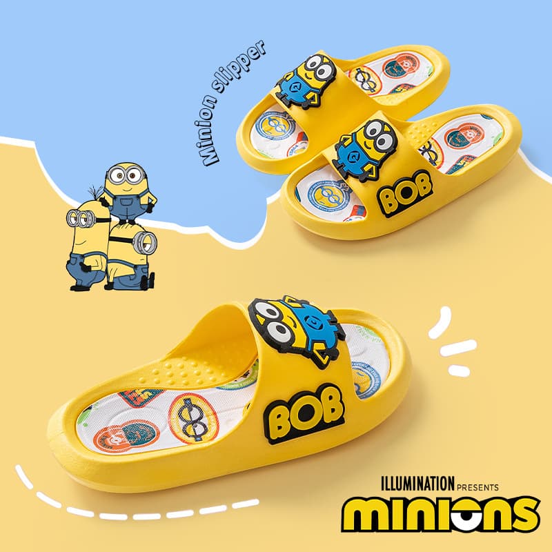 Indoor Home Slippers Minions Children's Anti-Slip Boys Girls Parent-Child Flip Flops Wholesale Anti-Slip Summer Sandals